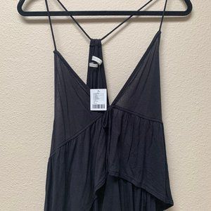 New UrbanOutfitters High-Low Spaghetti Strap Black